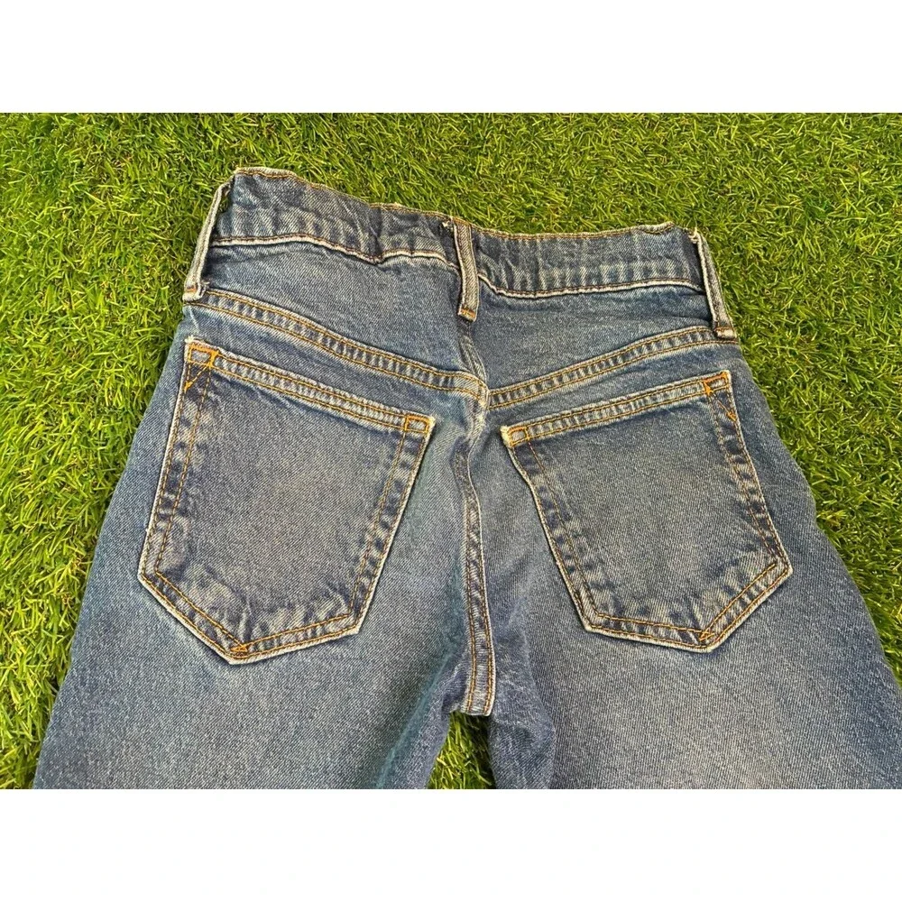 GAP Kids Slim Taper Jeans Boys Size 7 Medium Wash Adjustable Waist Denim